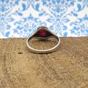 Anillo de diseñador de plata 925 hecho a mano artesanal elaborado con piedras preciosas de rubí piedra principal diamante joyería lisa - Product Image 3