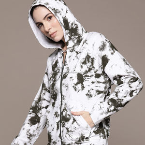 Suéter de Punto con Capucha y Cremallera para Mujer, Estilo Casual Chic, 100% Lana, Cálido y Cómodo, Manga Larga, Tejido Acanalado - Product Image 2