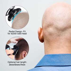 Rasoir Électrique Rechargeable USB pour Hommes, Utilisation Humide et Sèche, Fonction Rotative, Étanche IPX7, Lavable, pour Cheveux, Nez, Moustache et Barbe - Product Image 4