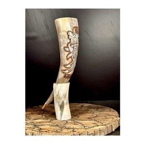 Support de corne viking de style animal, nouveau modèle, traditionnel nordique, religieux, écologique, artisanal, décoratif, pour boire, artisanat naturel - Product Image 5