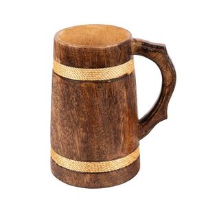 Tasse à café en céramique noire personnalisée avec poignée en bois tasse de style moderne avec poignée en bois pour cadeau pour Noël - Product Image 1