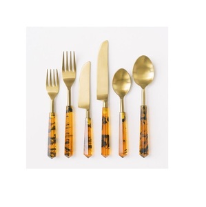 Resin Color Decorative Theme Cutlery <b>Set</b> Painted Finishing with Multiple Size and Shaped Designs <b>Flatware</b> <b>Sets</b> - Product Image 5