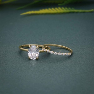 Anillo de Compromiso de Oro de 14k con Diamante Cultivado en Laboratorio con Corte Ovalado, Certificado por IGI, VVS, para Mujer, Moda de Lujo - Product Image 1
