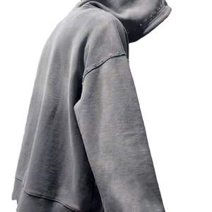 OEM personalizado Sunfaded French Terry Streetwear funcional ácido lavado hombres pulóver remache pesado Rhinestone invierno Casual Sudadera con capucha - Product Image 6