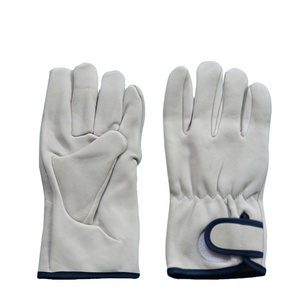 Guantes forrados de lana roja de alta calidad de cuero de grano de cabra grueso conductor Keystone pulgar cuero seguridad Industrial resistente al frío - Product Image 1