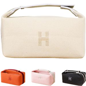 Wholesale Eco-Friendly <b>Large</b> Capacity Cotton <b>Canvas</b> Zipper Pouches Custom Logo Printing Reusable Makeup Cosmetic Bags Handle - Product Image 3