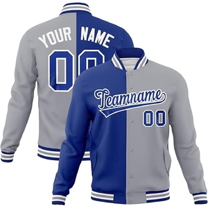 Custom Logo Leather Sleeves Embroidery Black Couple College Baseball Men's <b>Jacket</b> Letterman <b>Light</b> Blue Varsity <b>Jacket</b> - Product Image 6