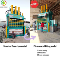 Presse à balles hydraulique semi-automatique verticale à haute efficacité pour station de tri des déchets, compacteur de balles de 400 tonnes