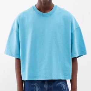 Camiseta personalizada de algodón de alta calidad 260 Gsm, camiseta de aspecto recortado cuadrado con lavado ácido, camiseta de peso pesado para hombres, fabricante de camisetas para hombres - Product Image 1