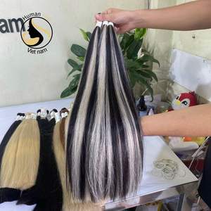 New <b>Hair</b> Extensions Product 100% Unprocessed Raw Virgin <b>Hair</b> Highlight <b>Color</b> Bulk <b>Hair</b> Extensions - Product Image 2