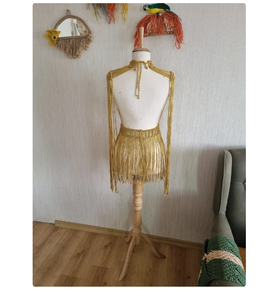 Vêtements de plage en macramé ROBE POUR VOTRE MARIÉE Vêtements de festival en coton tissé à la main Bustier Crop Top Femmes Robe de plage en macramé - Product Image 2