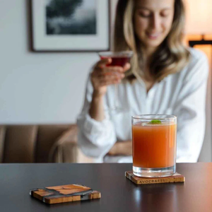 Ensemble de 4 sous-verres en bois de résine, design moderne multi-formes poli, écologique, personnalisé, bar, cuisine, maison, anniversaire - Product Image 2