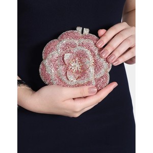 Elegant Resin Casual Pearl Floral Embroidery Half <b>Moon</b> Candy Pattern Fashion Evening Clutch Women Party Festive Celebrations - Product Image 2