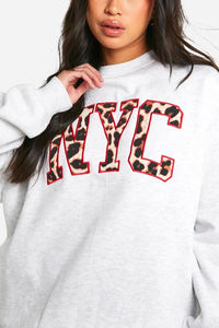 Recién llegado, sudadera sólida de gran tamaño para mujer, de algodón 100% Material, Impresión de logotipo personalizado, ropa informal ligera - Product Image 3