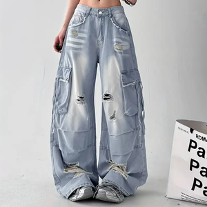 Pantalones cortos de mezclilla holgados de gran tamaño de verano para mujer - Product Image 1