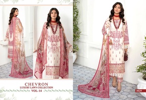 Pure Lawn Cotton and Fancy Patch Work Colección de trajes pakistaníes Ropa india y pakistaní - Product Image 3