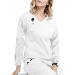 Combinaison de gommage en coton pour les quarts de travail de longue heure à l'hôpital Ensemble haut et pantalon prêt à l'emploi optimal pour une utilisation à l'hôpital - Product Image 4