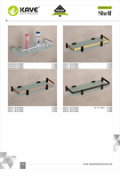 Étagère murale exclusive en verre de 12x6 pouces pour salle de bain, support de rangement mural en verre trempé monocouche pour la maison et l'hôtel