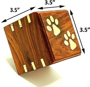 Wooden Urn Pet Urns for <b>Dogs</b> <b>Ashes</b>, Decorative Wooden Pet Urns for <b>Ashes</b> Rosewood Cremation Urns for <b>Dogs</b>, Pet Urns for Cats - Product Image 3