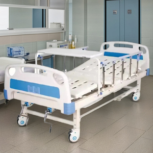 Yüksek kaliteli manuel hastane ayarlanabilir tıbbi yatak hastane ekipmanları hasta yatağı 2 krank hastane yatağı - Product Image 1