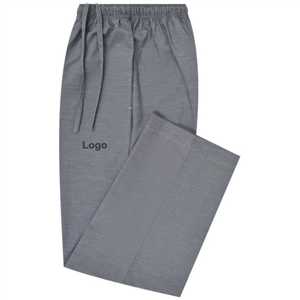 Pijama tejido con bolsillo cruzado gris | Pantalones de salón a cuadros de ajuste regular | Tela CVC suave, cintura con cordón y bolsillos laterales | Ropa de dormir - Product Image 1