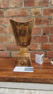 เตาเผาบาคูร์แบบอาหรับ วินเทจ ทำด้วยมือจากไม้มะม่วง ใช้ถ่าน ขายส่ง ชุดของขวัญทางศาสนา ลอบัน ดาน รูปทรงห้าเหลี่ยม มุบคาร์ - Product Image 6