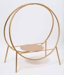 Support de service de gâteau en métal tendance design fait main pour la décoration de fête support de gâteau de couleur or de forme ronde en métal pour événement de mariage - Product Image 2