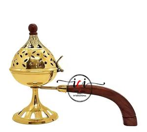 Soporte de incienso Loban, paquete de madera aromática de latón para el hogar, Hotel, boda o restaurante, fragancia decorativa para decoración interior - Product Image 1