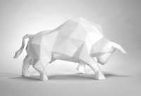 Estatua de Animal Geométrica Tradicional Antigua de Aluminio Cromado Pulido Plateado Personalizable Moderna en Oferta