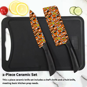 Cuchillo de Chef de Cerámica con Mango de Plástico, Diseño Ambidiestro, Apto para Lavavajillas, Alta Calidad, Envío Rápido, Venta al por Mayor, Envío Gratuito - Product Image 3