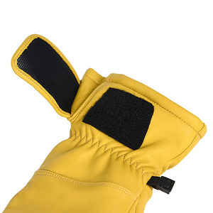 Gants de ski en cuir fabriqués en usine avec un design thermique/isolant et imperméable, doigts complets pour le snowboard d'hiver - Product Image 4