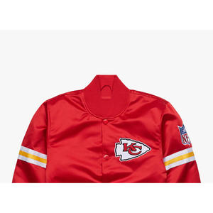 High Street Premium Hommes Varsity Jacket Heavyweight Vintage Satin Épais Hiver Collège Bomber avec Col Brodé Stand Dye - Product Image 6