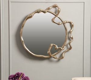 Miroir décoratif exclusif avec cadre en métal contemporain pour une décoration intérieure luxueuse - Product Image 2