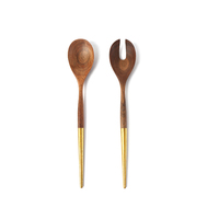 Juego de 5 utensilios de madera para cocinar, Set de utensilios de cocina antiadherentes, espátula de madera, herramientas de cocina