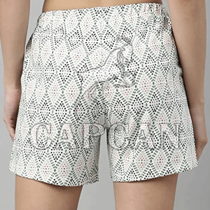 Pantalones cortos elásticos de poliéster 100% con estampado de sublimación, pantalones cortos transpirables para mujer con logotipo impreso personalizado - Product Image 2