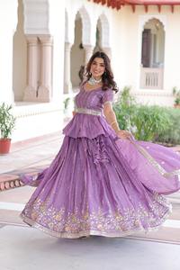 Vente flash : Ensemble Lehenga Choli traditionnel indien pour les fêtes, les festivals et les mariages, tenue ethnique à bon prix - Product Image 6