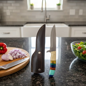 Juego de Cuchillos de Cocina de Cuatro Piezas Forjados en Acero Inoxidable, Ligeros, Duraderos, Multifuncionales, Ambidiestros, de Hoja Fija - Product Image 4