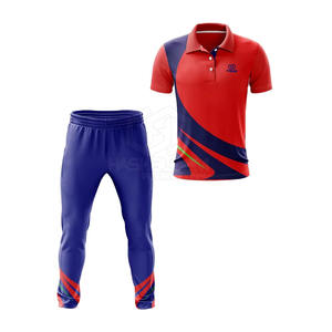 Ensemble de maillots de cricket personnalisés pour hommes, col polo adulte, imprimé, matière polyester respirante, couleurs et tailles personnalisées, vêtements de sport - Product Image 2