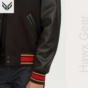 Veste Letterman de style High-Street pour hommes personnalisée avec logo en toile de laine de haute qualité pour l'hiver vêtements d'extérieur bas quantité minimale de commande - Product Image 5