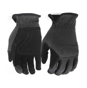 Gants en cuir synthétique, manicle mécaniques, 60 pièces, en Spandex noir et mousse noire - Product Image 2