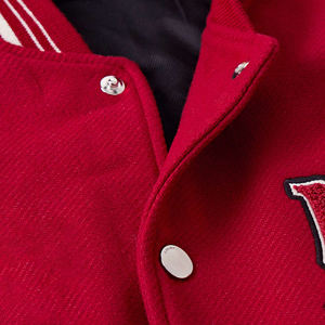 Corps en laine manches en cuir Style athlétique veste universitaire pour hommes Chenille broderie rétro col montant vêtements d'extérieur veste d'hiver - Product Image 4