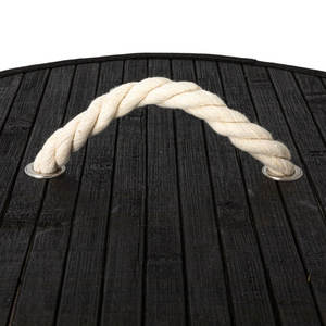 Cesto de lavandería de bambú con asas cómodas - Product Image 3