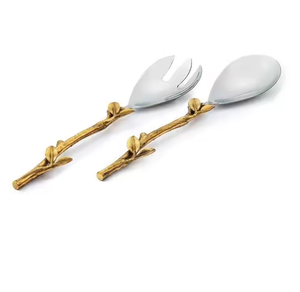 Nouveau design cuillère à café cuillère à café cuillère à thé à dessert avec poignée en or unique couverts à salade utiliser Nouveau design - Product Image 5