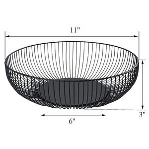 Vente chaude nouveauté fer panier de rangement taille personnalisée table décorative fer panier noir fini maison cuisine ustensile déco - Product Image 6