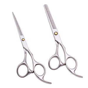 Kit de ciseaux de coiffure professionnels 2 pièces, 6 pouces, en acier inoxydable, pour coiffeurs de salon - Product Image 1
