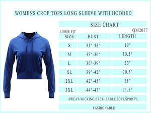 Sweat-shirt personnalisé avec logo pour femme, pull-over streetwear, sweat à capuche de sport, crop top décontracté pour femme - Product Image 3