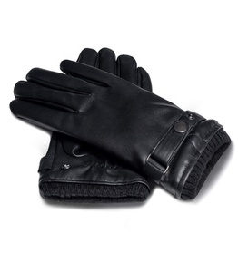 Gants de conduite en cuir de mouton personnalisés GEO BROTHERS - Noir, doigts entiers, légers, coupe-vent, unisexes, pour l'hiver et les activités de plein air - Product Image 3