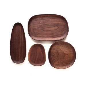 Plateau en bois de haute qualité de forme différente 4 pièces prix de gros d'usine plateau de service en bois prix supérieur - Product Image 1