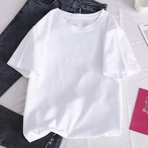 Top corto de mujer de gran tamaño de alta calidad OEM camiseta de tela vaquera holgada con diseño de impresión personalizada - Product Image 4