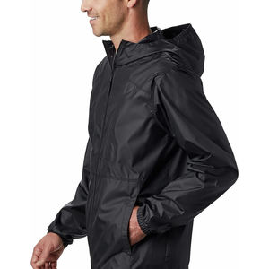 Veste coupe-vent d'hiver en toile personnalisée de haute qualité respirante à col montant imperméable pour hommes - Product Image 3